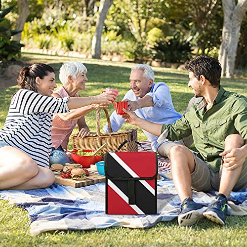 Trinidad And Tobago Flag Lightweight And Large-Capacity Lunch Bag, Aluminum Foil Lining Is Leak-Proof And Easy To Clean #TOP4
