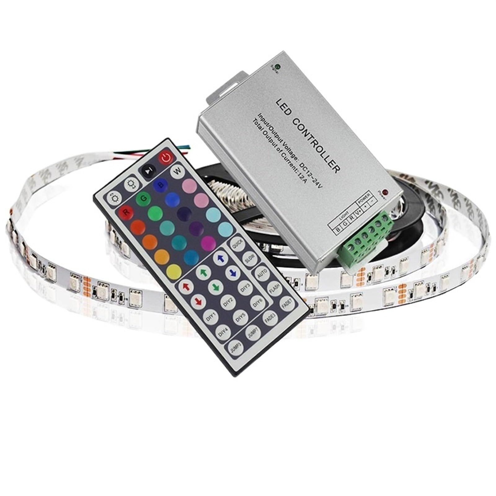 COKYIS Guscio in alluminio wireless Controller RGB a 44 tasti Controller for strisce luminose Controller LED colorato a 44 tasti RF