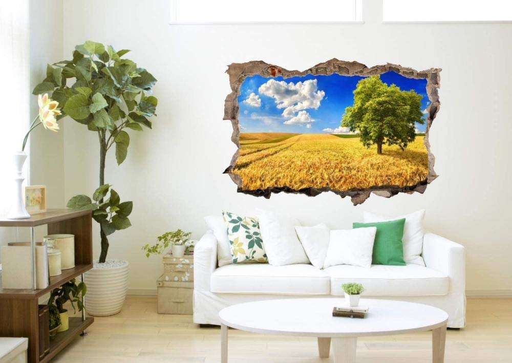 3D Wandtattoo Tapete Baum Naturlandschaft Küche Wand Aufkleber Wanddurchbruch Deko Wandbild Wandsticker, Wandbild Größe 80x120cm
