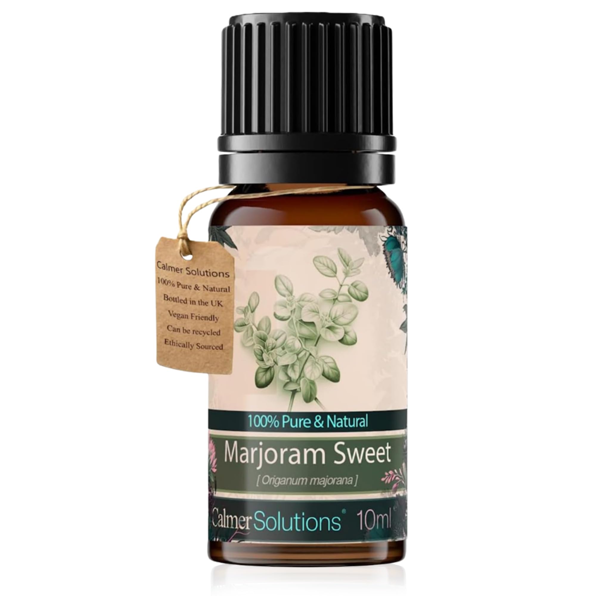 Calmer Solutions Pale Yellow Marjoram Sweet Essential Oil 10Ml - Uk 100% Pure Origanum Majorana Steam Distilled Herbal Aromatherapy Oil - Warm Herbaceous Essential Oil For Diffuser, Blending & Home Fragrance