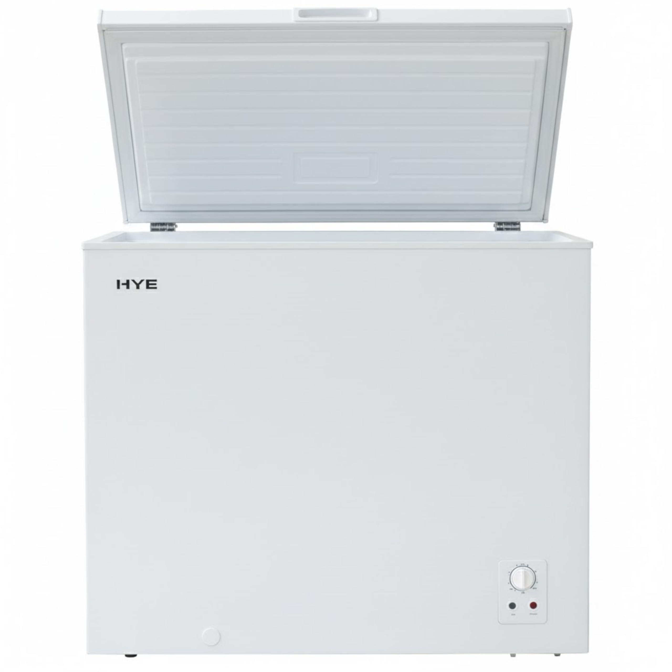 HYE Chest Freezer - 205L Freezer, Quiet 42 dB Operation, Mechanical Temperature Control, Freestanding Design, White, Perfect For Kitchens, Garages & Utility Rooms - RF01CF205W24 — view 2
