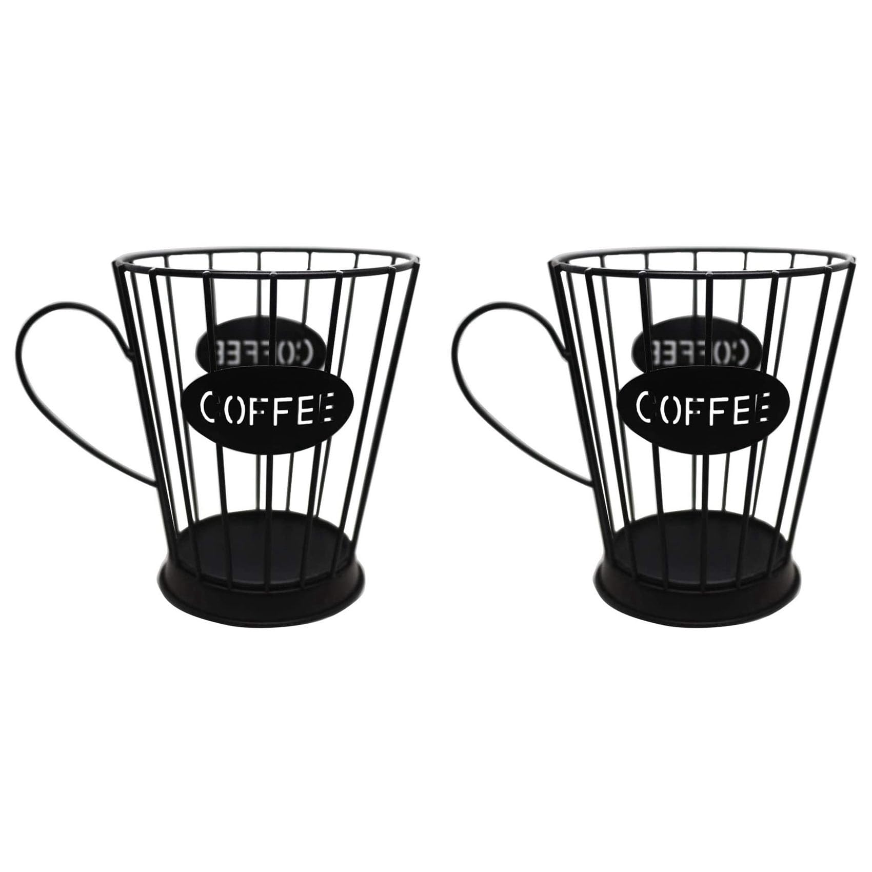 Hndhbfgrt 2X Coffee Pods Holder Coffee Capsules Storage Basket Kitchen Counter Storage Holders for Espresso Capsules (Small) Black