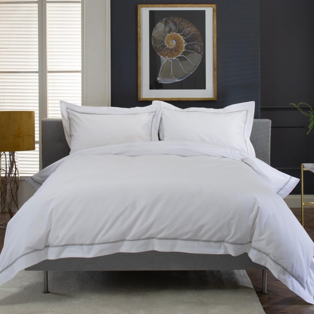 The Lyndon Company    Silver Hampstead Duvet Set in Size Kingsize, BrandAlley