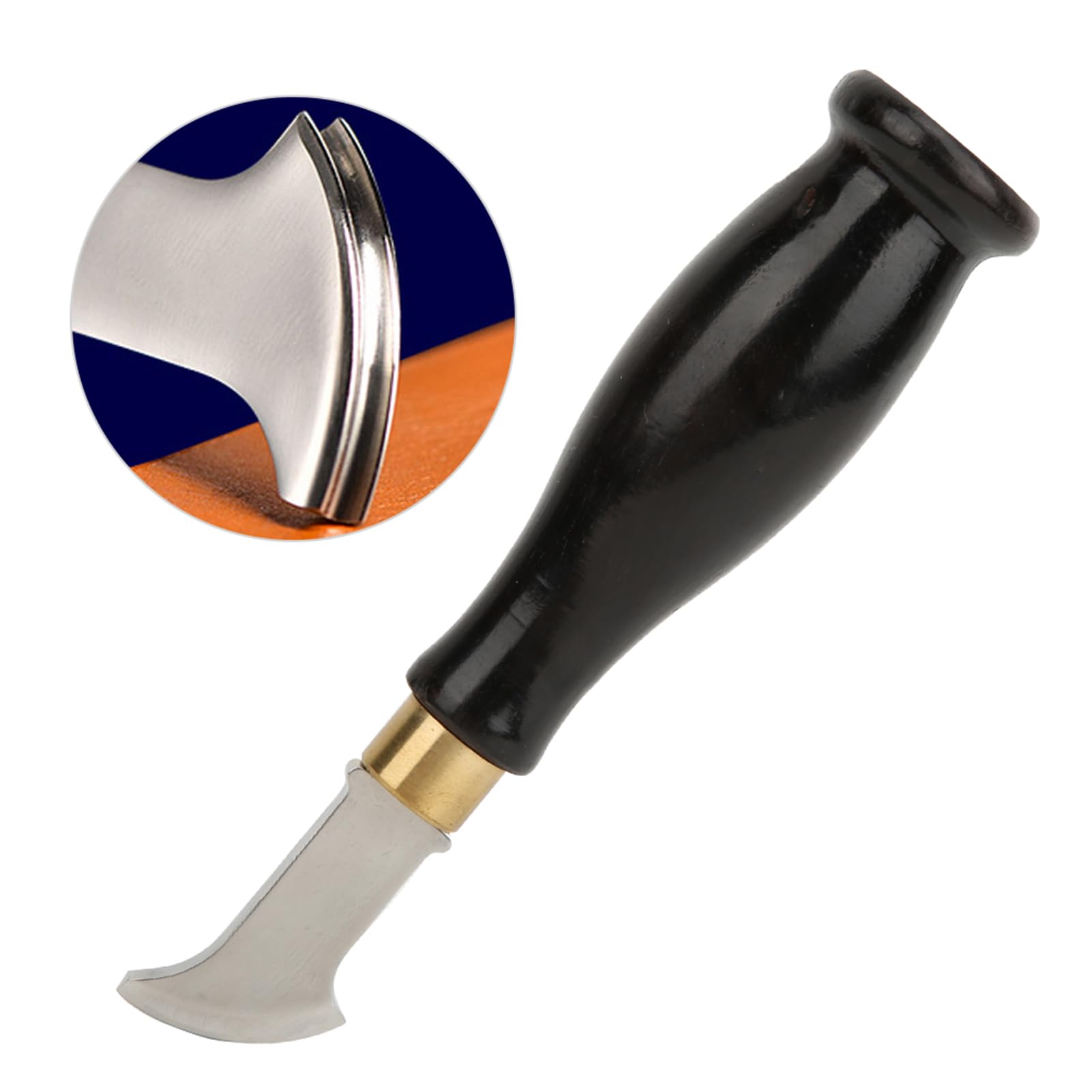 Hztyyier Lederkantenmarkierung Sandelholzgriff - DIY Werkzeug Für Lederarbeiten 1,5mm