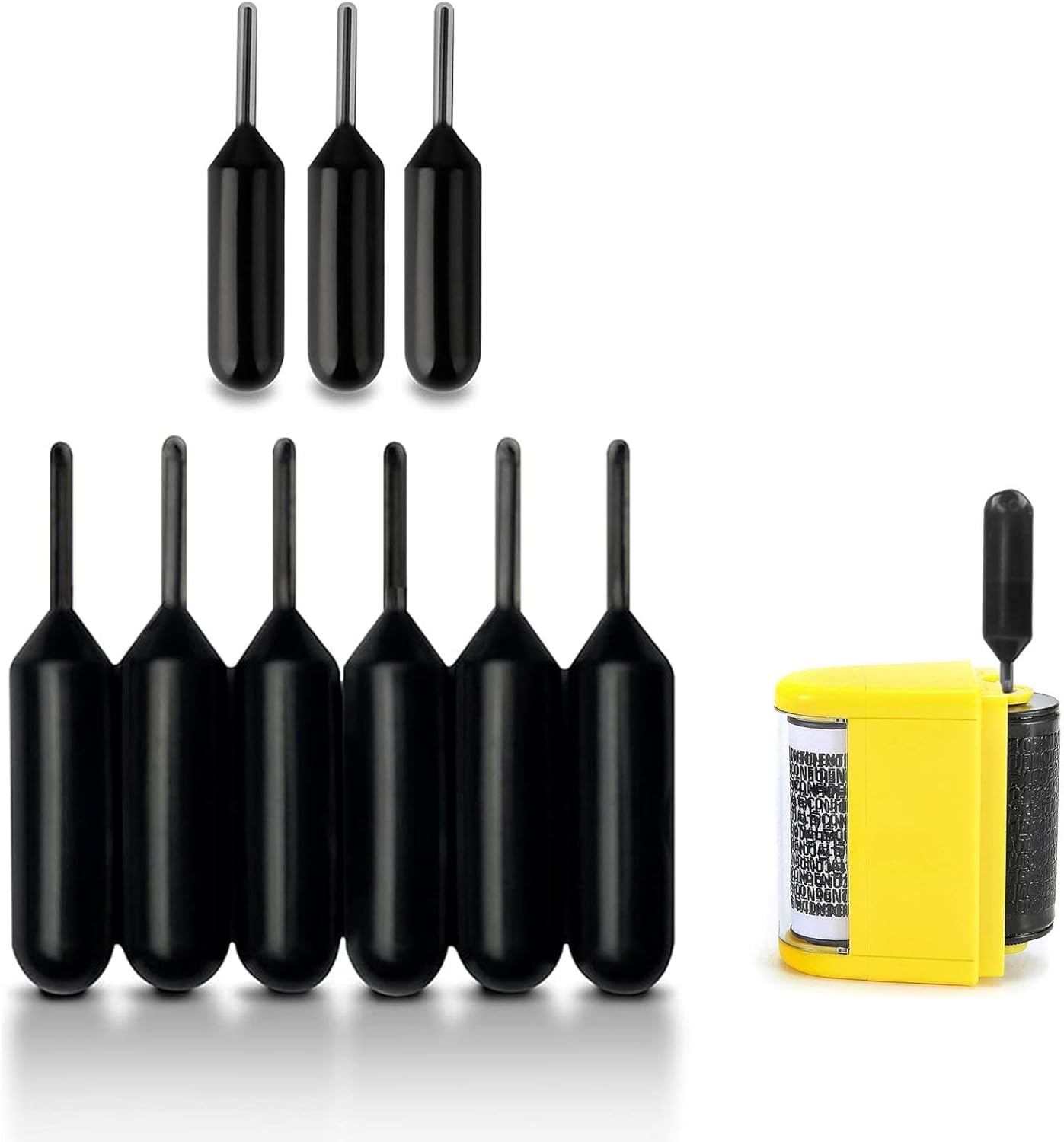 9PCS Identity Theft Protection Roller Stamp Ink, Identity Guard Roller
