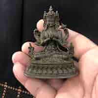 仏教美術　古銅宣徳銅　仏塔　紙鎮　置物　V　R6269 仏教美術 古銅宣徳銅 仏塔 紙鎮 置物 V R6269 工芸品