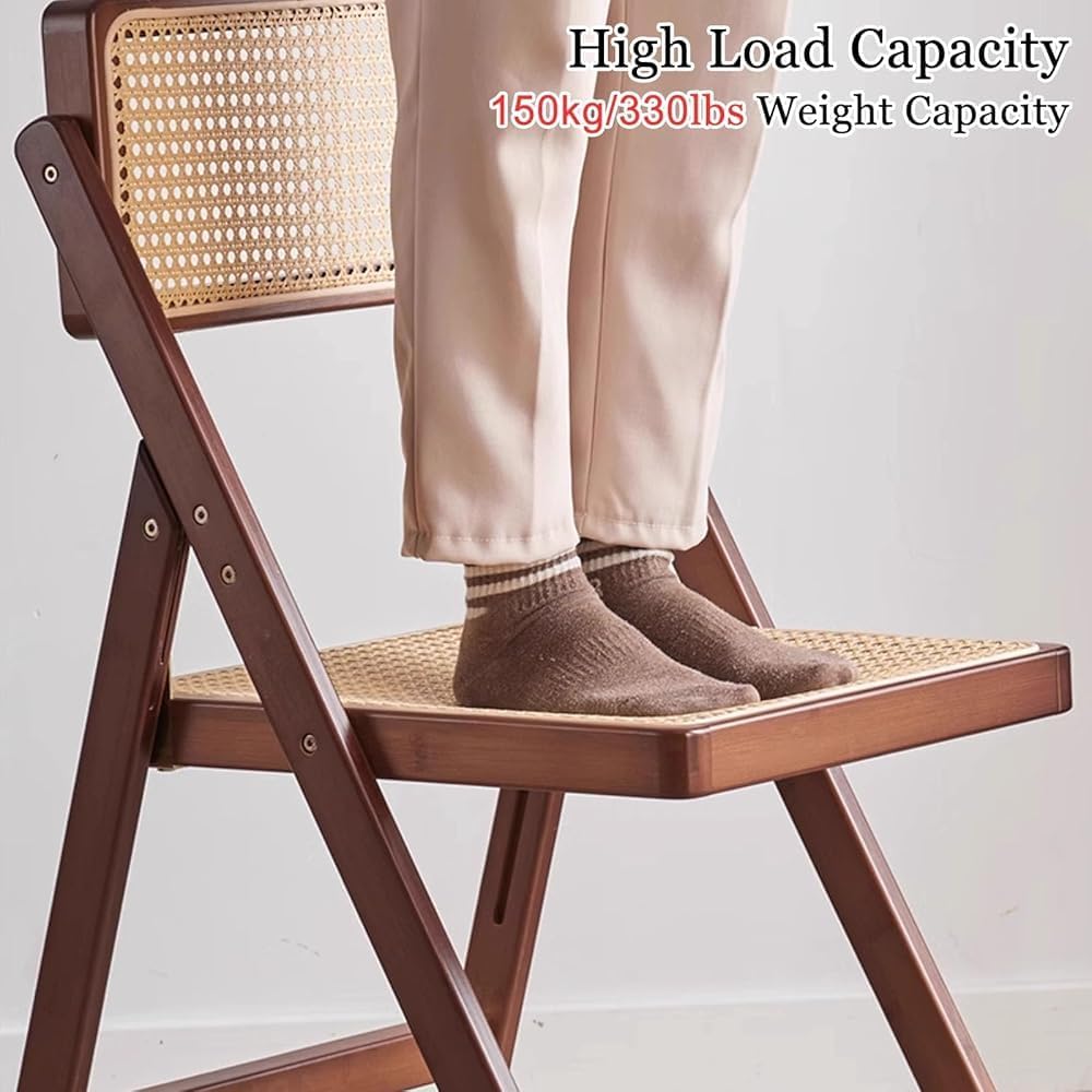 Silla plegable de madera con respaldo, asiento plegable portátil para camping, comedor al aire libre, conferencias, multiusos