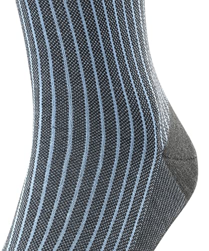 FALKE Heren Oxford Stripe Kniehoge Sokken admend katoen versterkte herenkniekousen platte naad voor drukvrije teen geribd extra glans zakelijk dagelijks 1 Paar - Afbeelding 5