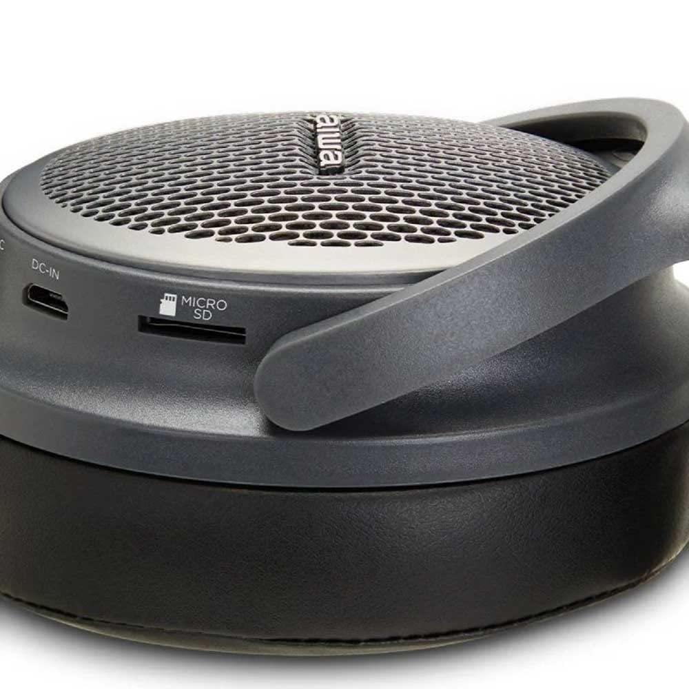 AIWA - HST-250BT/TN Cuffia Stereo Wireless, Design Over-ear, Ergonomiche, con HYPERBass, Bluetooth, Vivavoce, Aux in, Mp3 Player Via MicroSD,12 h Autonomia, Colore Grigio Scuro