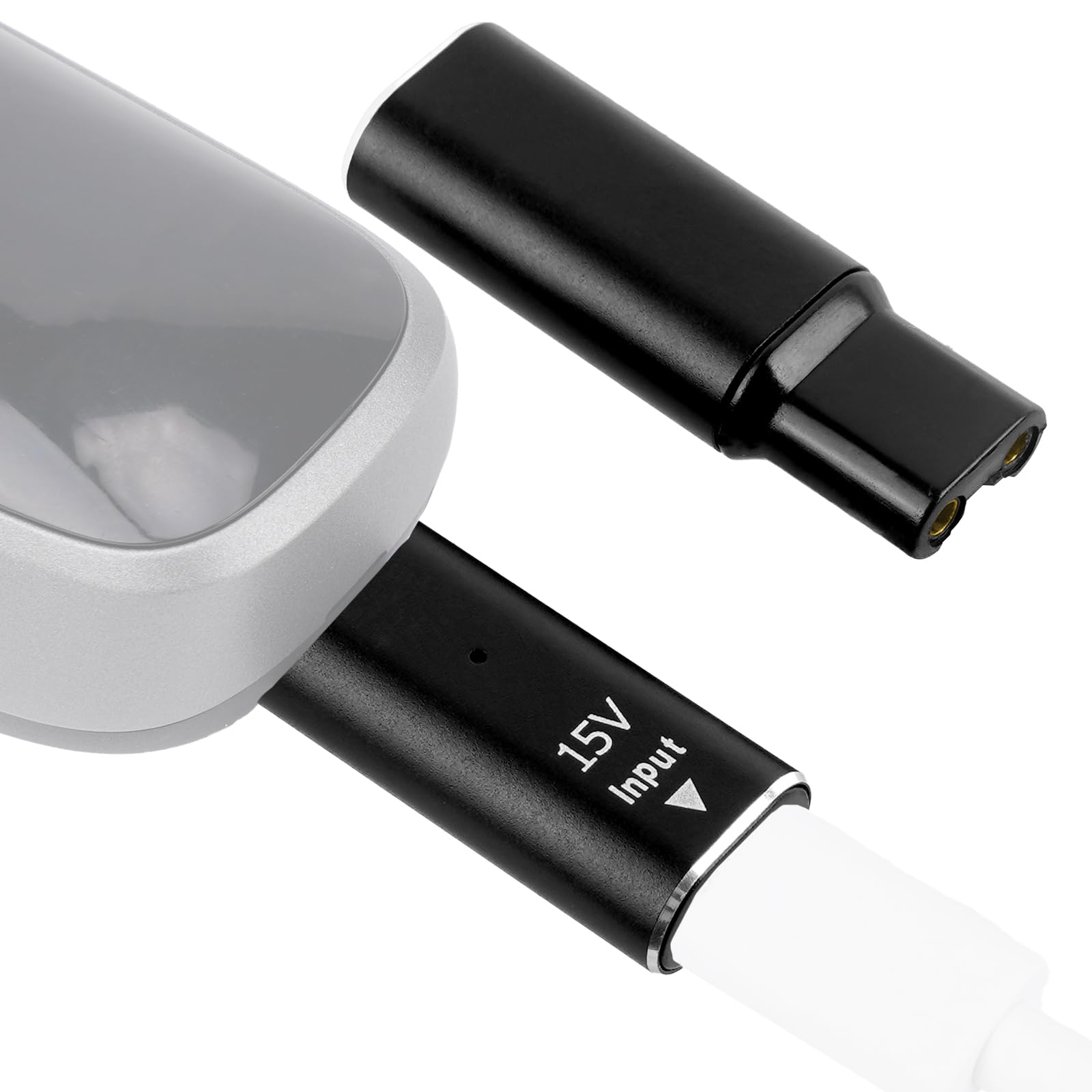 Linkidea 2 Pack 15V Type-C Shaver Adapter, O Blade Charging Converter Head, Razor Charger Converter Compatible with Philips Norelco OneBlade HQ8505 7000 5000 3000 Series, QP6520 QP6530 (Black)