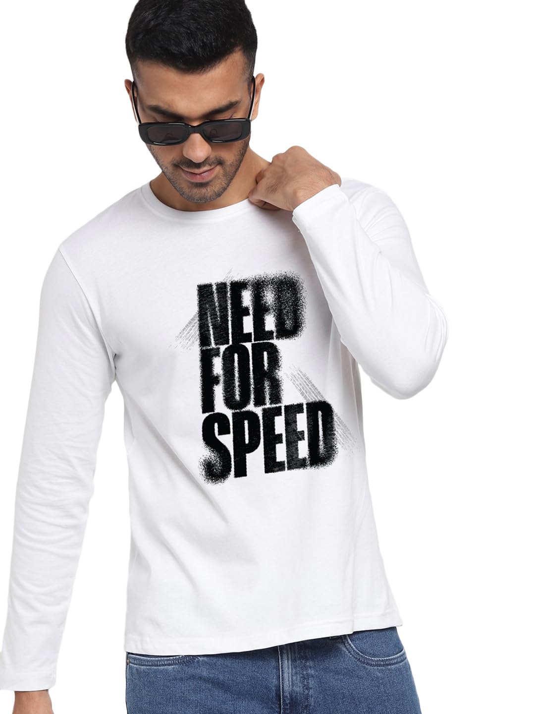 Bewakoof Streetwear - Maglietta da uomo, 100% cotone, con stampa grafica, vestibilità normale, scollo rotondo, in cotone, abbigliamento casual