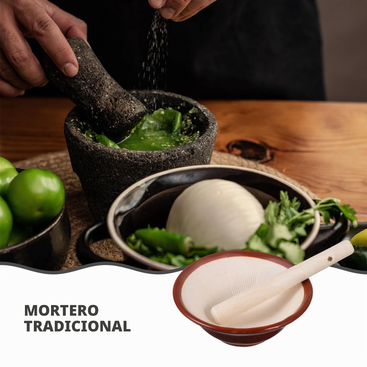 PRETYZOOM Cuenco De Molienda Tradicional De Cerámica 4.13 Pulgadas Recipiente De Mortero Para Cocina Moler Condimentos Hierbas Y Semillas Fácil De Limpiar Seguro Y Ecológico