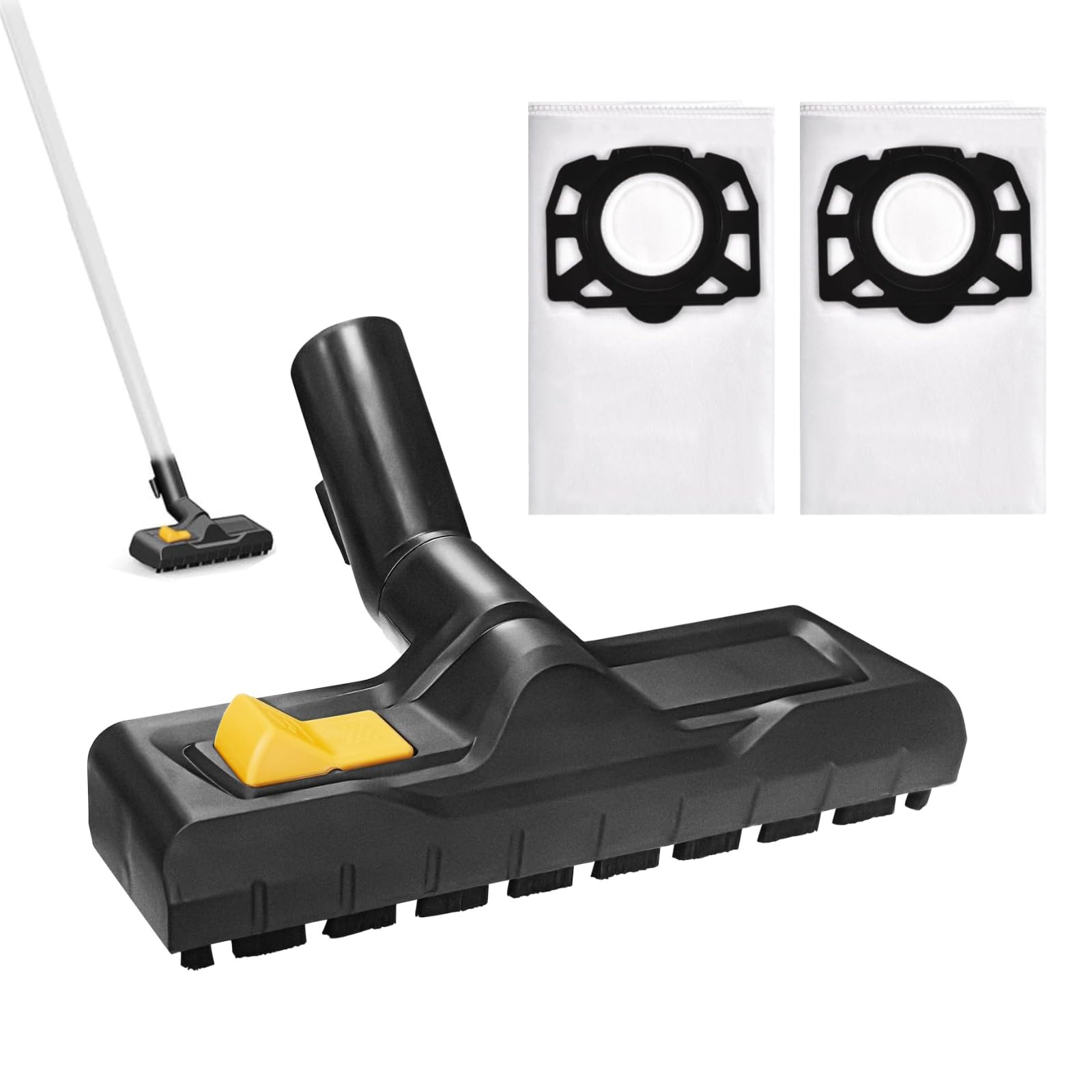ZHEHNSA 3 pezzi per accessori karcher WD3 WD5 WD4 WD6 ugello per pavimenti, ricambio per aspirapolvere karcher WD3 WD5 WD4 WD6 accessori, inclusi ugello e sacchetto per la polvere