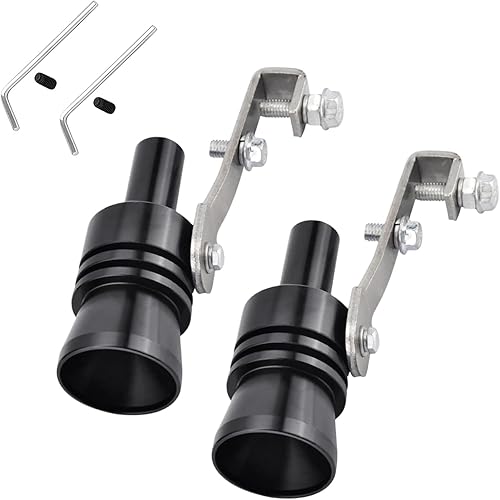 2 simuladores de silbato de sonido de turbina de automóvil, 4 x 0.9 pulgadas, emulador de sonido de punta de válvula de soplado, sonda de tubo de