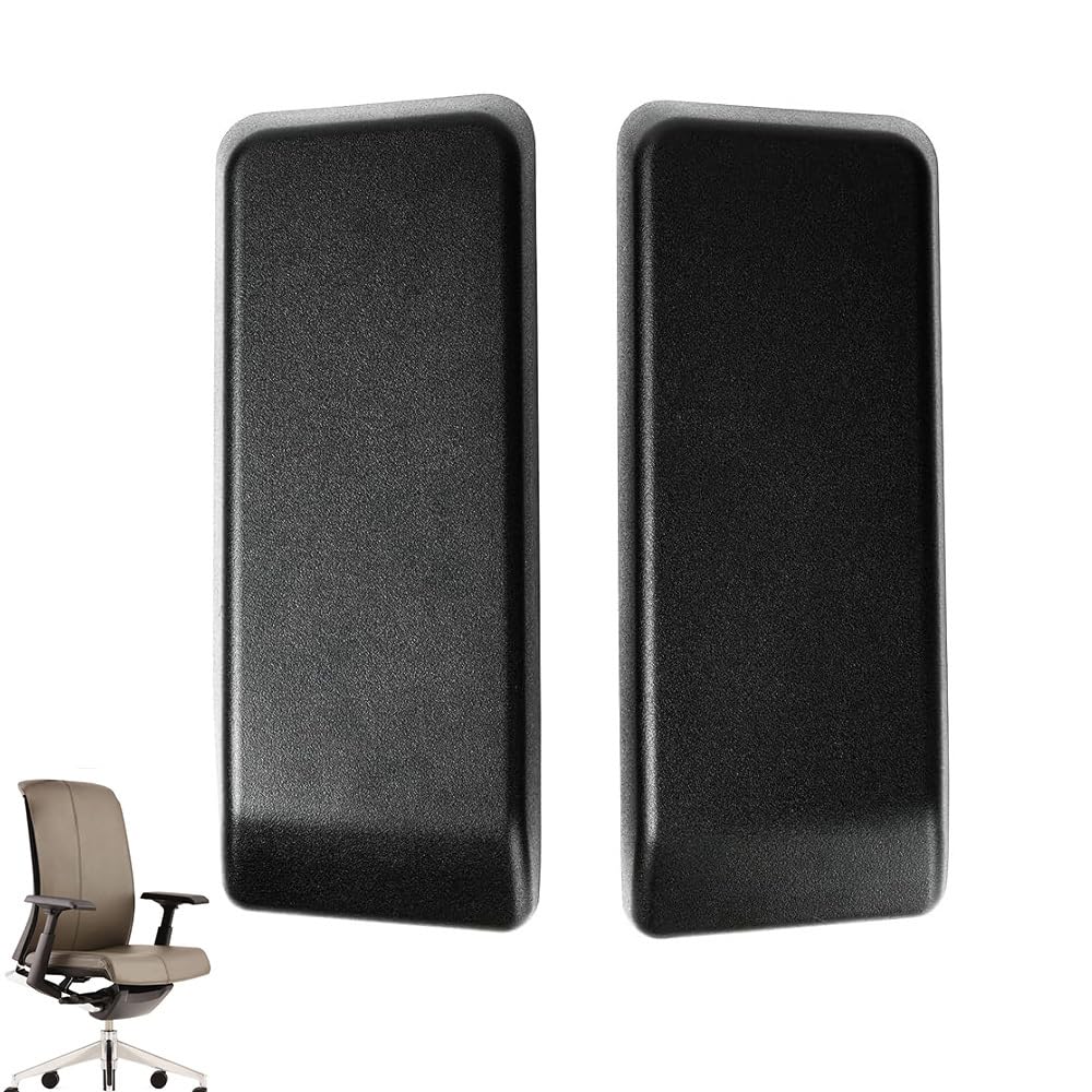HXEternalReplacement for Arm Pads Caps Haworth Very Office Chair Compatible with Both Height-Adjustable and 4D armrests, Sold as Sets Including Left and Right armrest Covers. (Black)