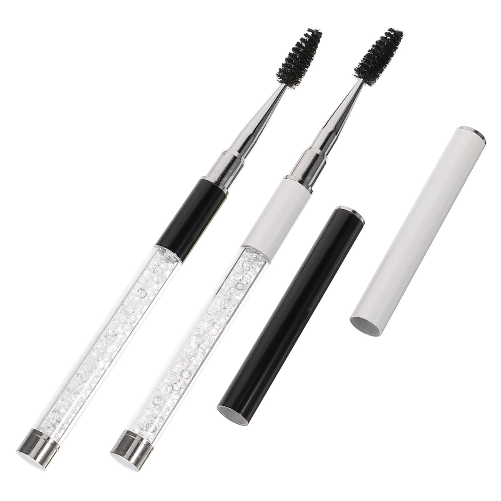 PACKOVE 2pcs Eyelash Brush Durable Eye Makeup Tools for Mascara Application Soft Flexible Wand for Easy Separation Travel Friendly Design