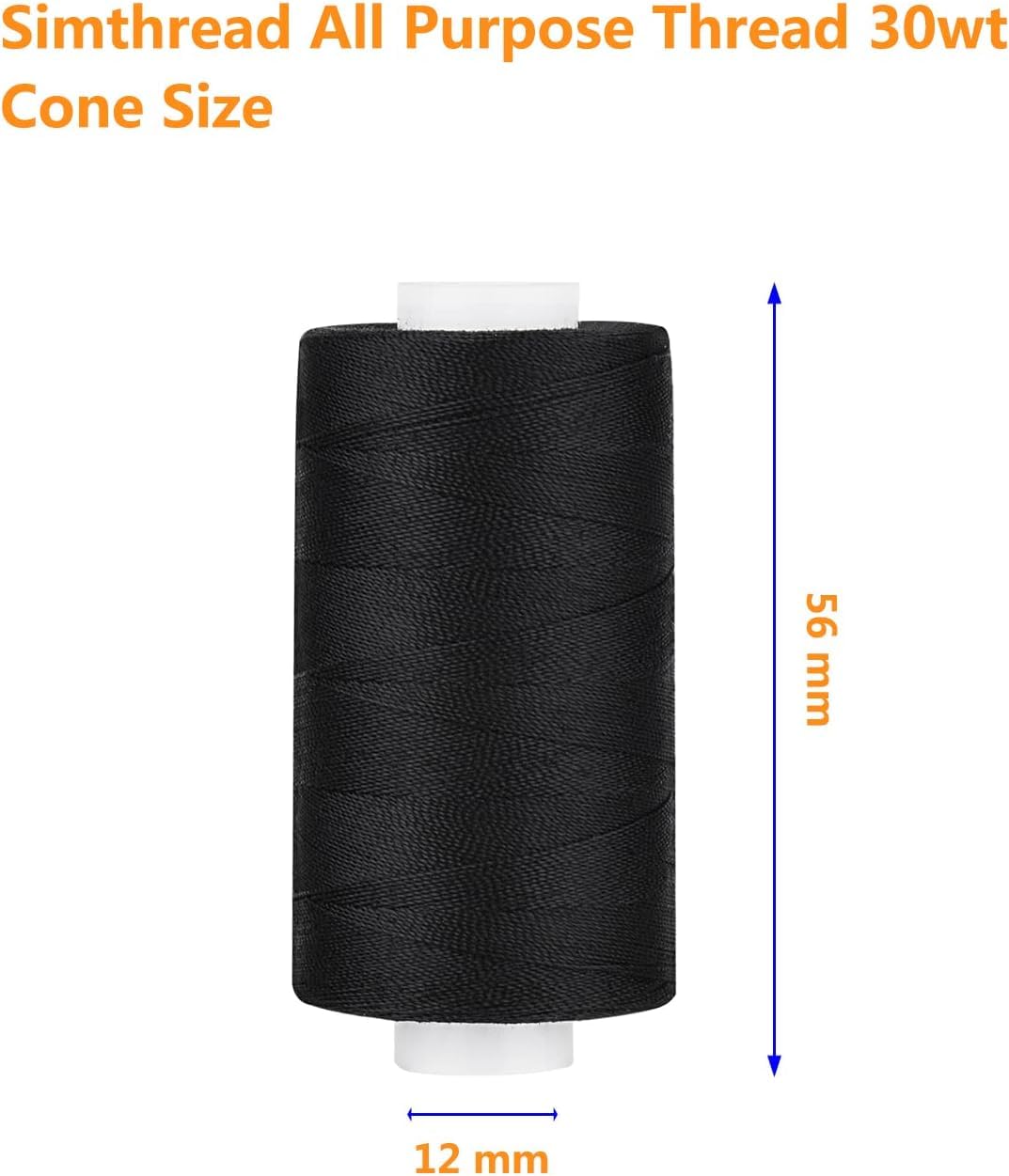 Simthread Polyester Sewing Thread Quilting Thread for Sewing and Quilting Machines - Navy Blue 550 Yards/Spool - Image 2