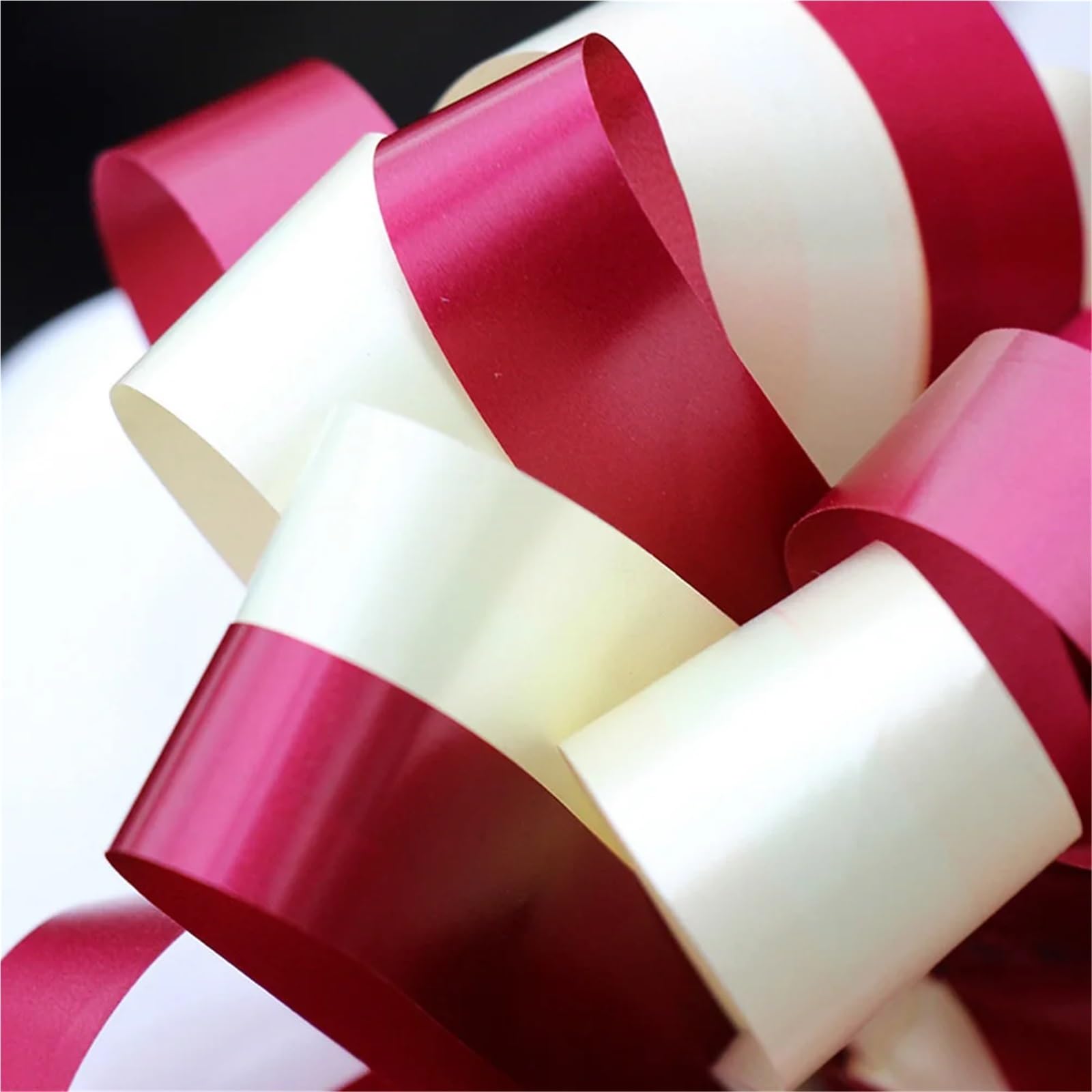 Ziehschleifen, 50 Stück, große Schleifen, Schleifen für Geschenkverpackungen, Hochzeit, Auto, Dekoration, wiederverwendbar, Urlaub, Party, Geschenktüten, Band