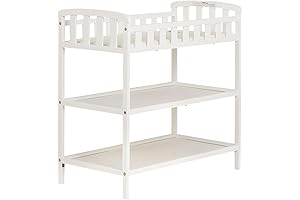Emily Toddler Changing Table In White: Compact Storage and Convenience