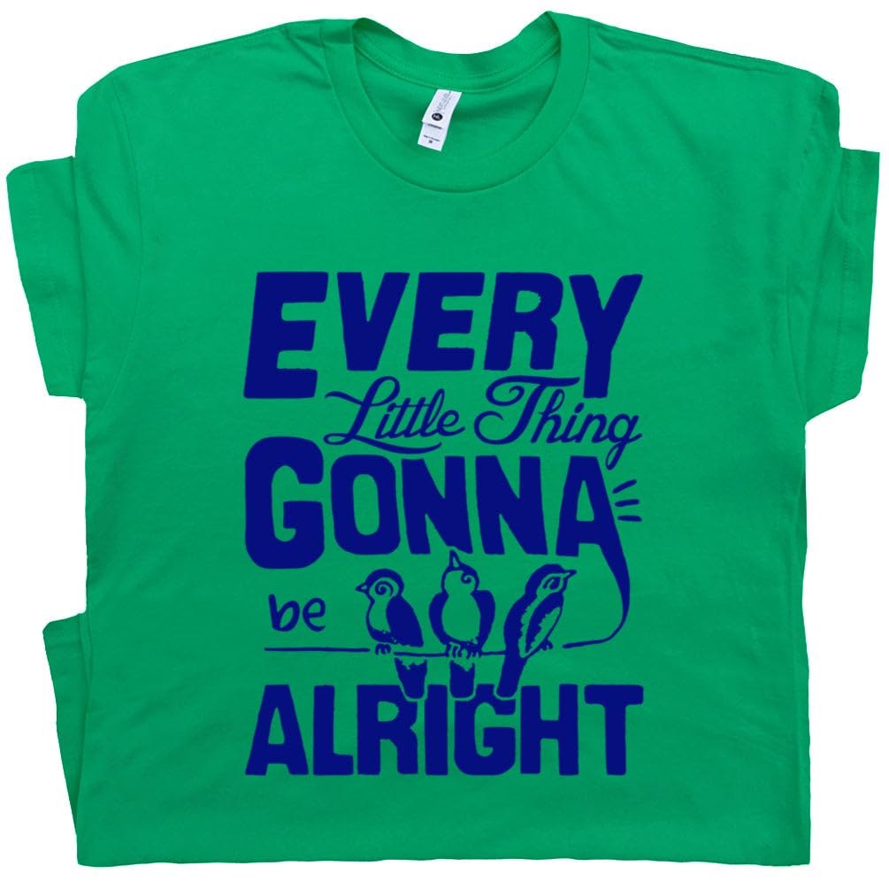 Cool Reggae Shirt for Men Women Every Little Thing is Gonna Be Alright Shirt Cute Vintage Reggae Shirts Three Birds