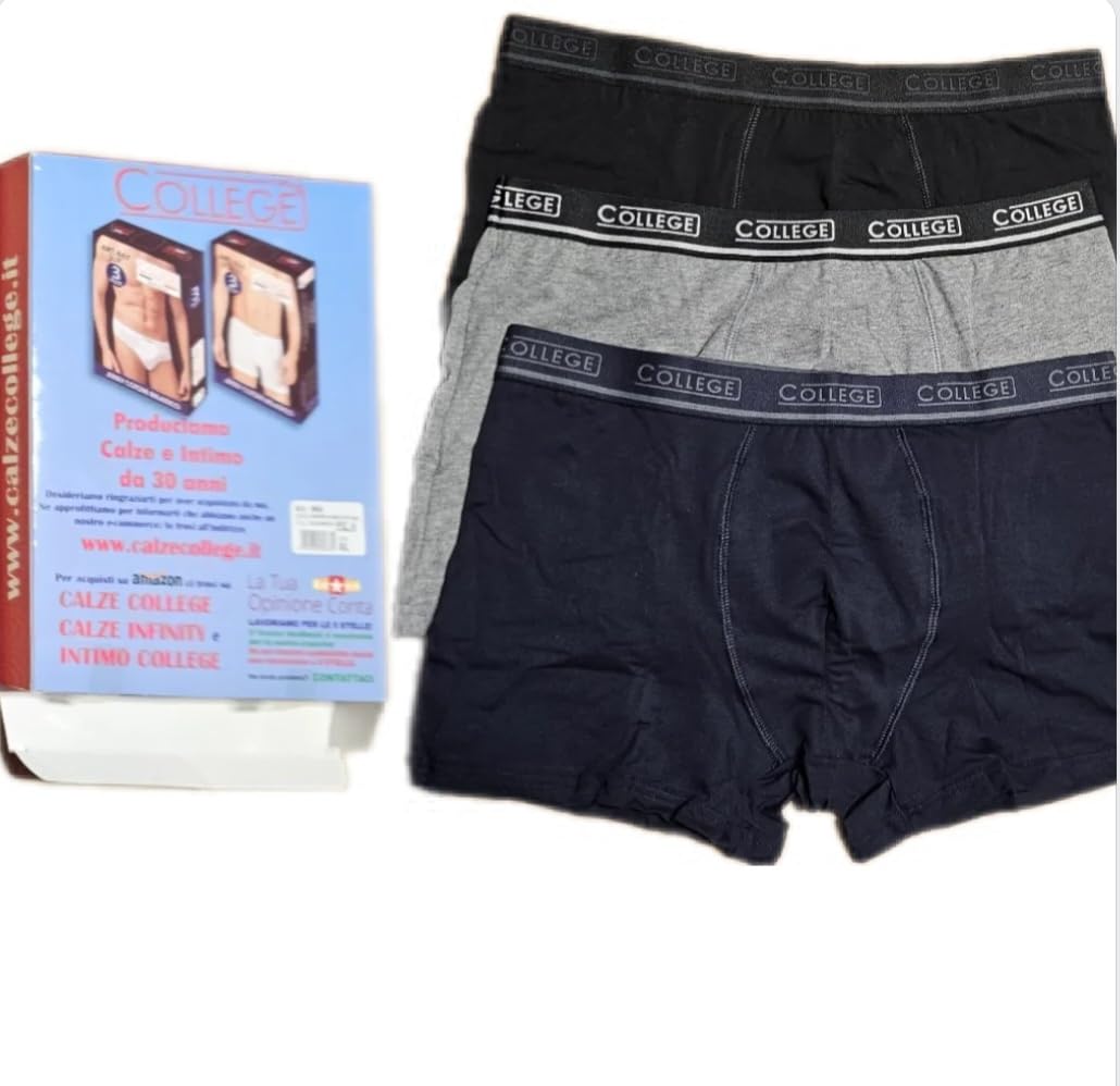 Mutande Uomo Boxer Cotone 12-6 Paia Underwear Uomo Oeko-Tex 100% Taglie Forti Uomo Anallergiche e Traspiranti Anti Cattivi Odori, Prodotto Italiano