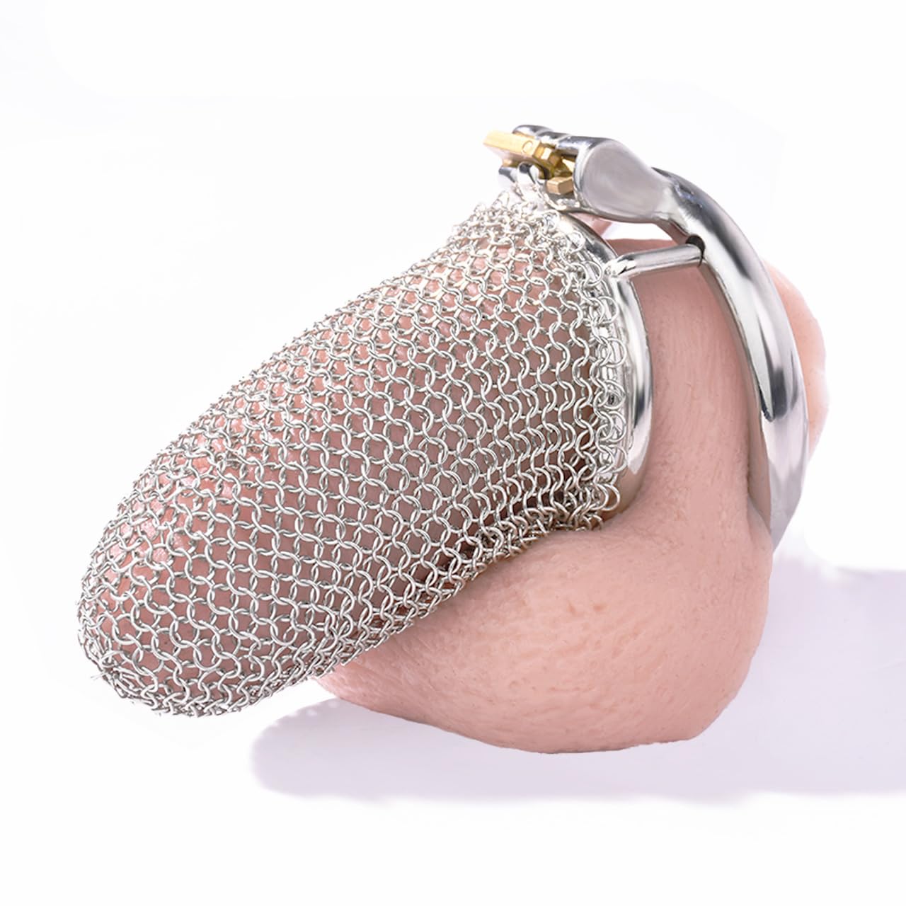 Metal Chastity Cage for Men Small Flat Chastity Cage Uomo Sissy Cintura Di Castità Maschile Metallo Cock Cage Erotitici Sexy Per Coppie (55MM,195#)