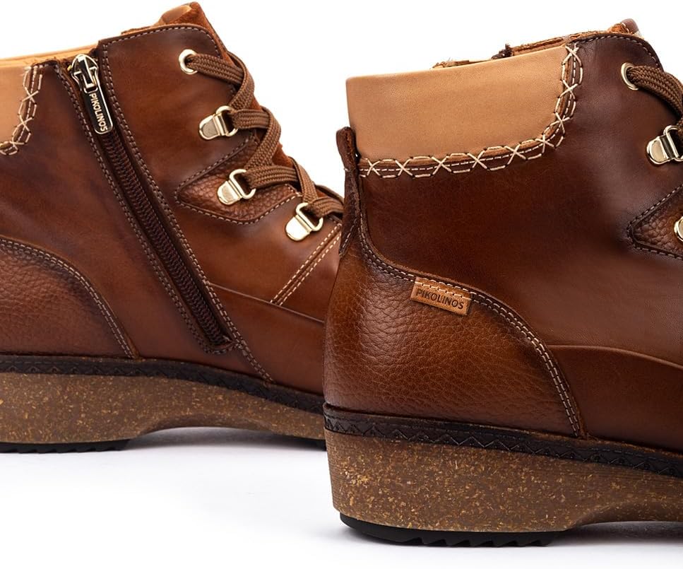 PIKOLINOS womens Pikolinos Flat Ankle Boots Leather Granada for Woman Color Cuero - Image 4