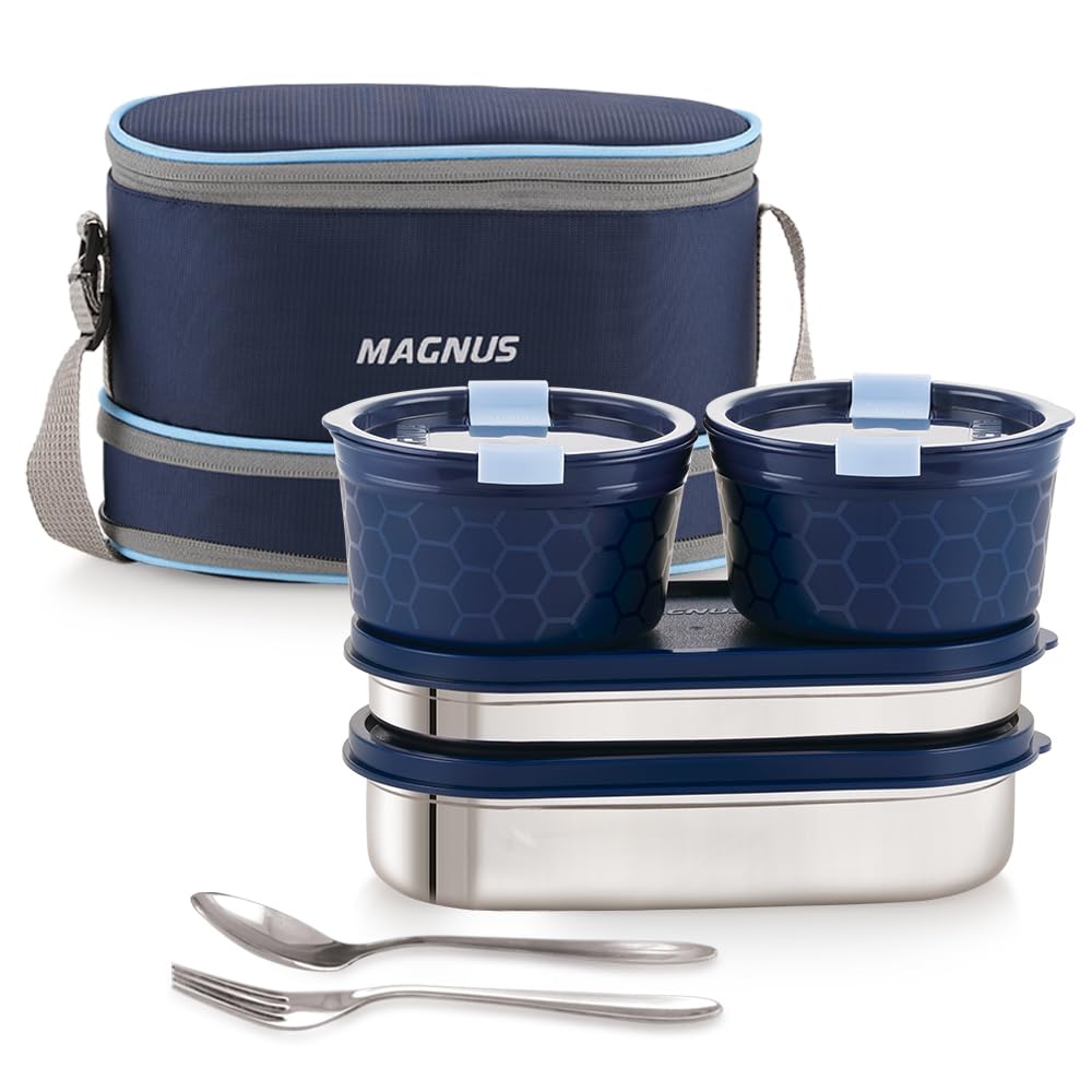 Magnus Stainless Steel Lunch Box - Leak-Proof & Airtight -1