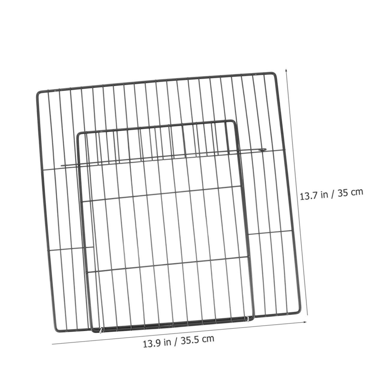 HAPINARY DIY Pet Cage Door Panel Multipurpose Cat Dog Gate Iron Mesh Simple Installation for Home