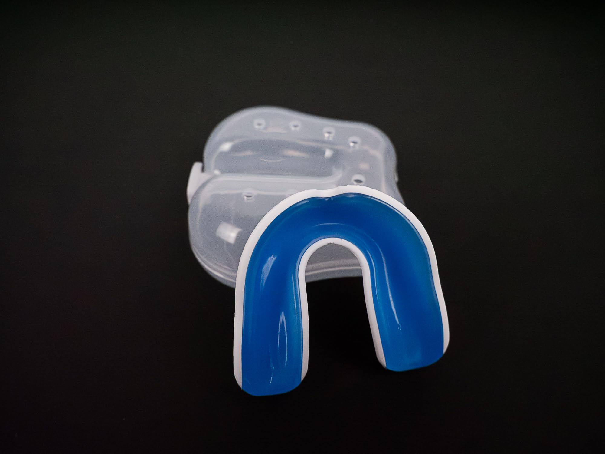 METAL BOXE Protège-dents GEL Blanc/Bleu Senior