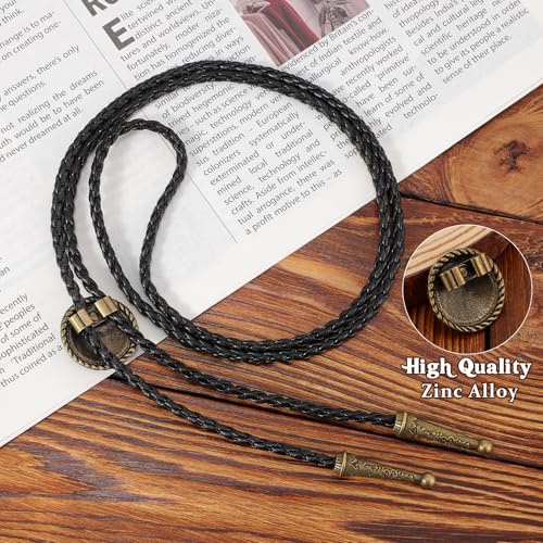 Image of Bolo Tie for Women Men, Western Bolo Tie Rodeo Cowgirl Cowboy Tie Bolo Ties Cowboy Accessories for Men Women