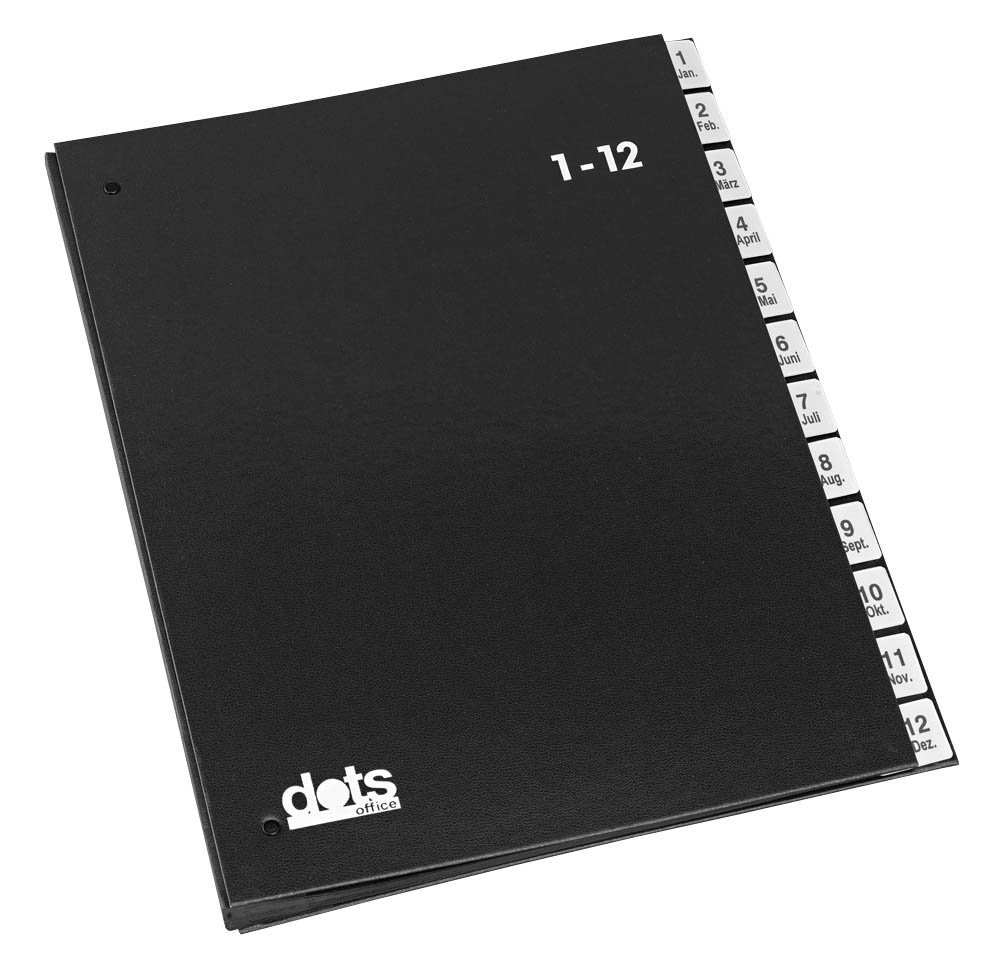 dots 44198-04 Desk Organiser Dots 1-12 Black