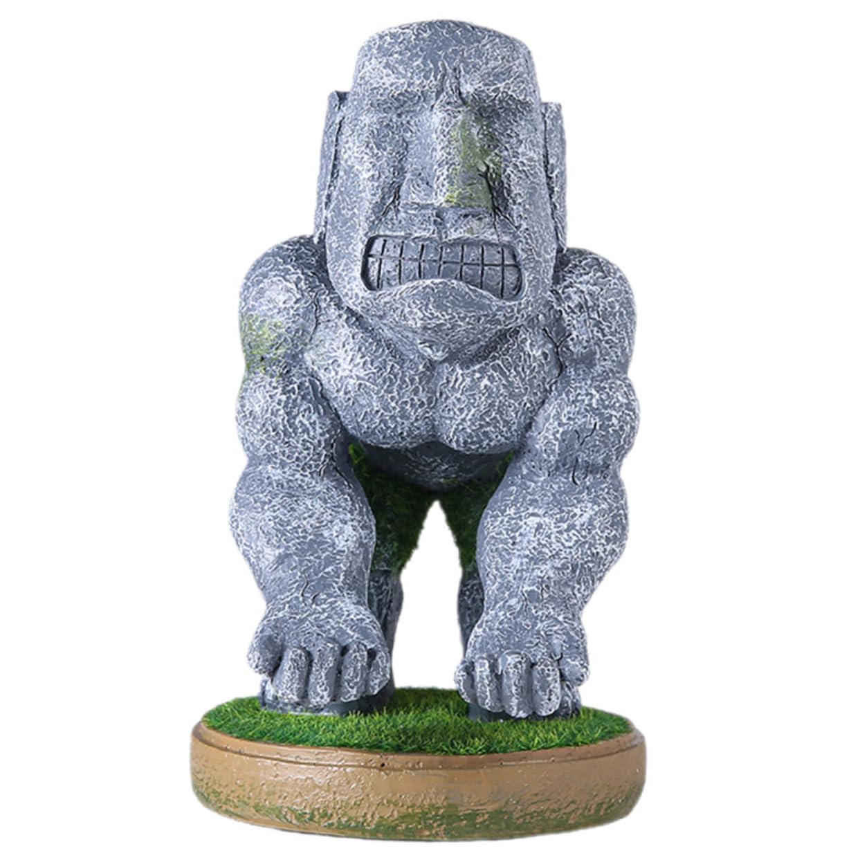 HOMSFOU Supporto Per Controller Di Gioco in Resina Moai, Supporto Espositivo Desktop Stabile, Decorazione Creativa Per Appassionati Di Gaming Maschili