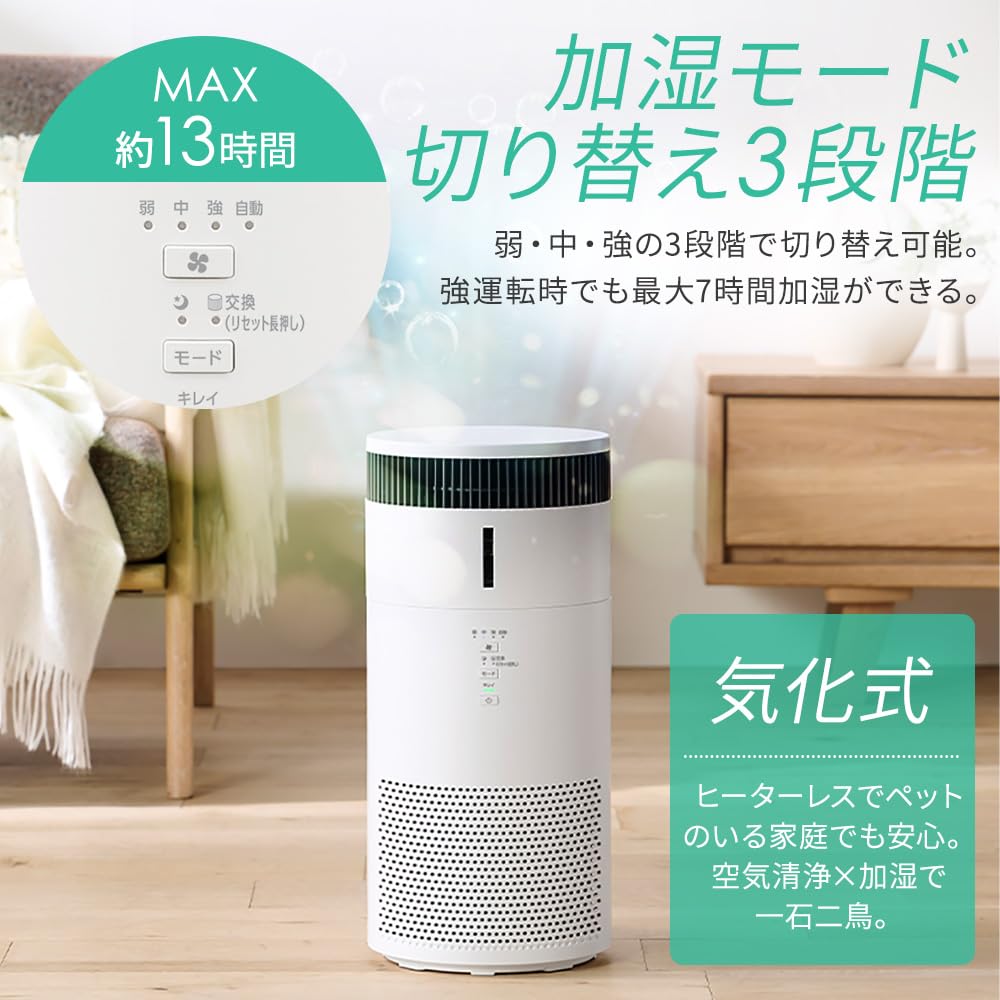 Amazon.co.jp: アイリスオーヤマ 加湿空気清浄機 静音 小型 自動モード