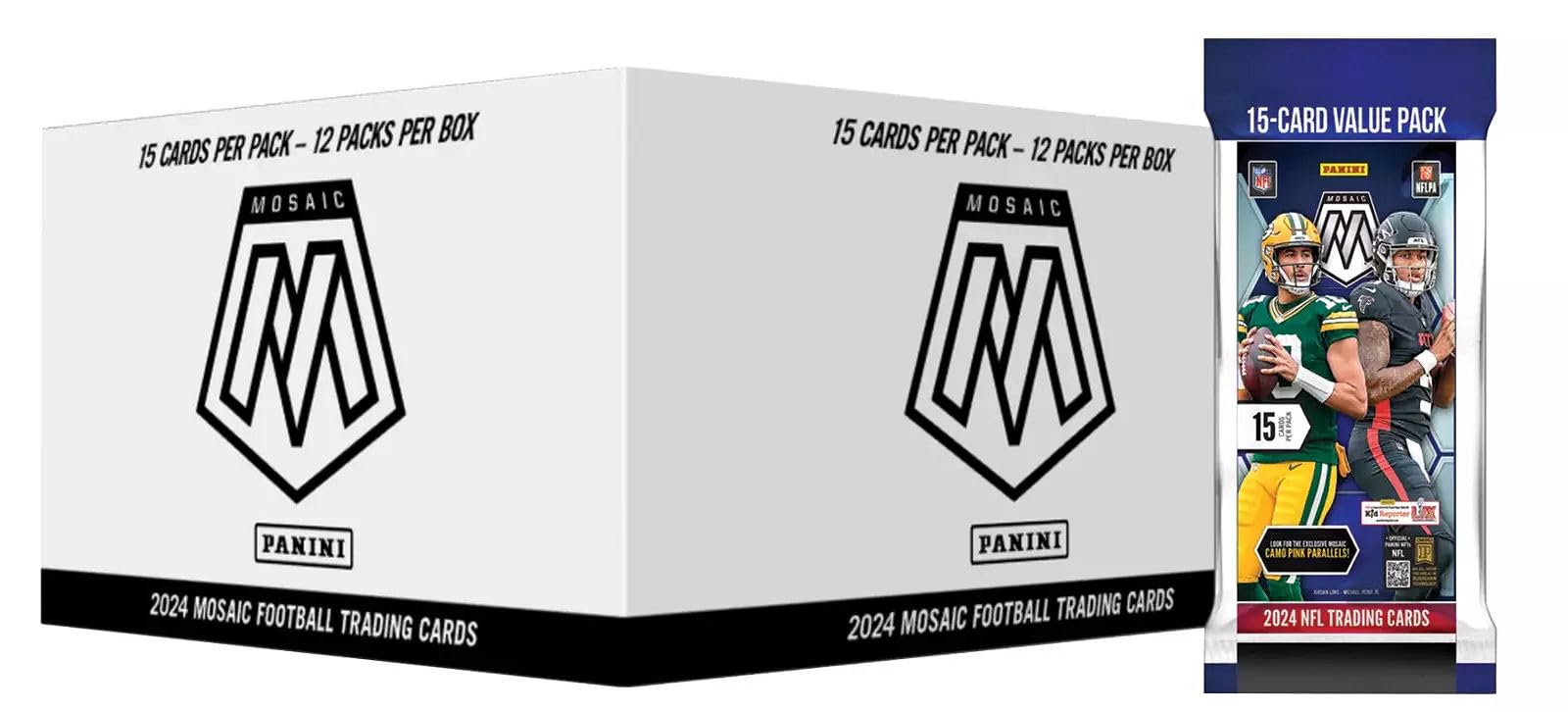 Amazon.com: 2024 Panini Mosaic Football FAT PACK/CELLO/VALUE box