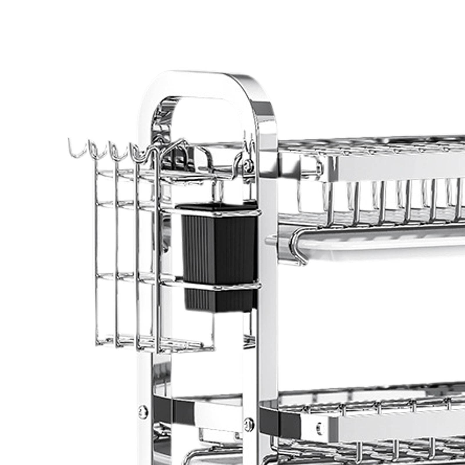 Scolapiatti con Scolapiatti, Griglia per Lavello in Acciaio Inox, Vaschetta Raccogligocce per L'organizzazione di Ristoranti, Hotel, 43 Cm X 23.5 Cm X