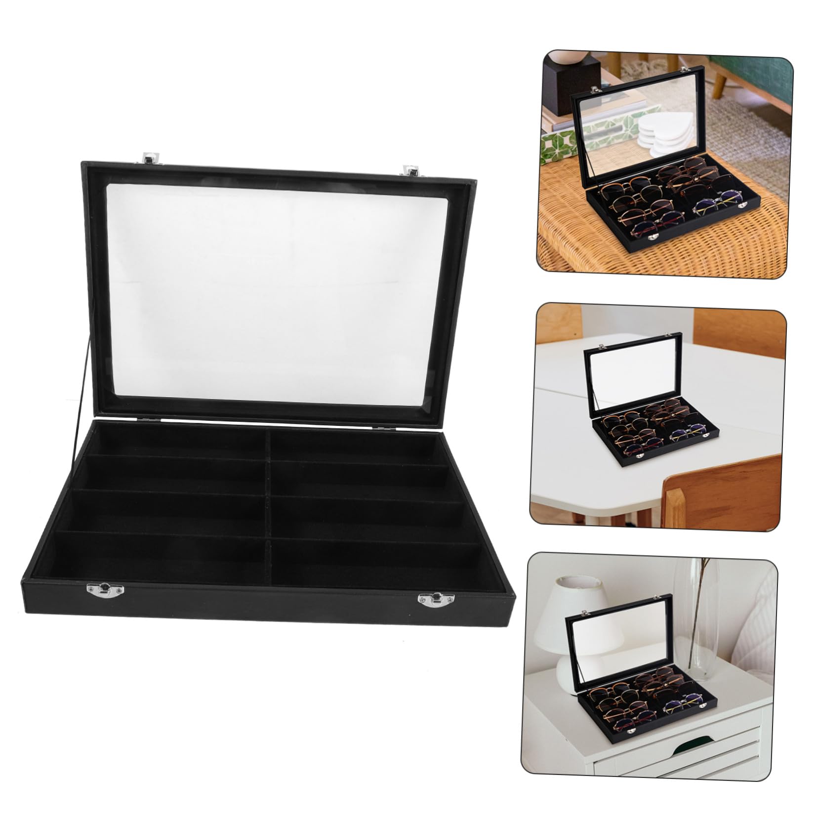Beaupretty Fach Brillenbox Aufbewahrung Organizer aus Langlebig und Kompakt Platzsparend für Sonnenbrillen und Brillenträger Stilvolles Display für Zuhause und Geschäft