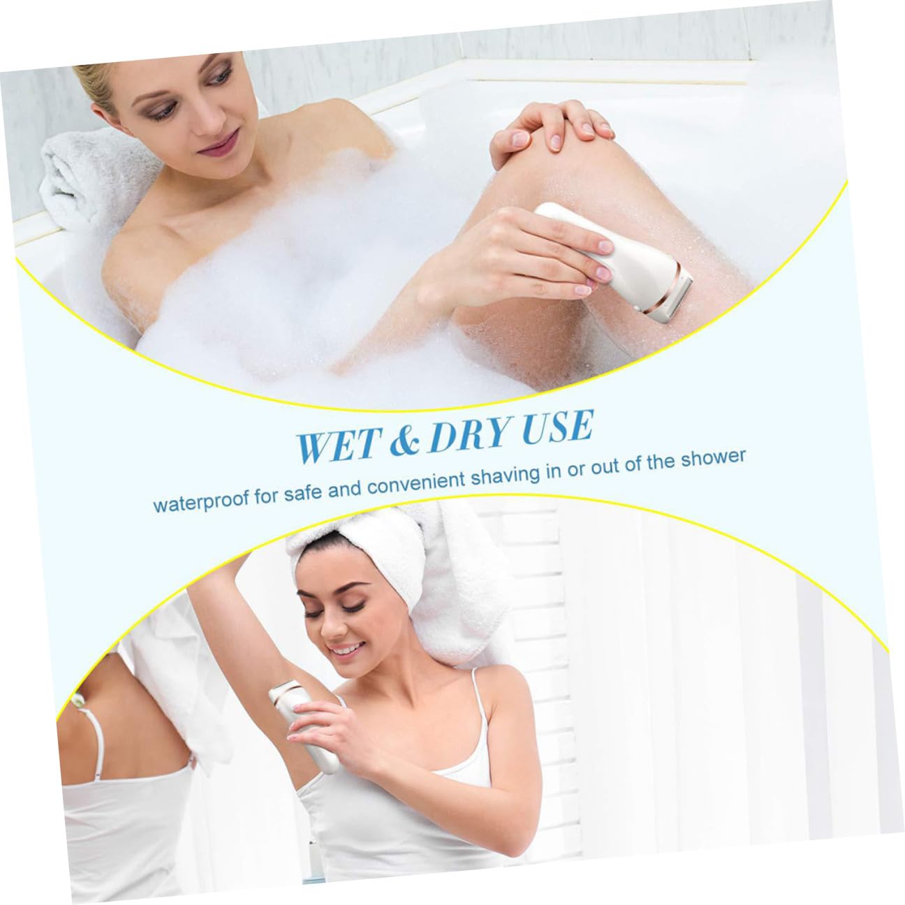 Genérico Recargable USB Afeitadora Mujer Recortadora Facial Corporal con Cuchillas Acero Inoxidable Ligera y Portátil para Cejas Axilas Bikini