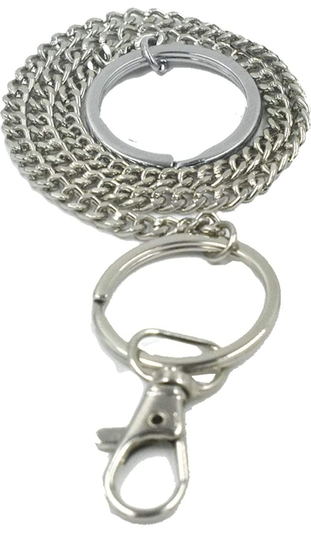 VankabSilver Long Chain Clasp Key Ring Metal Waist Belt Biker Racing Keychain