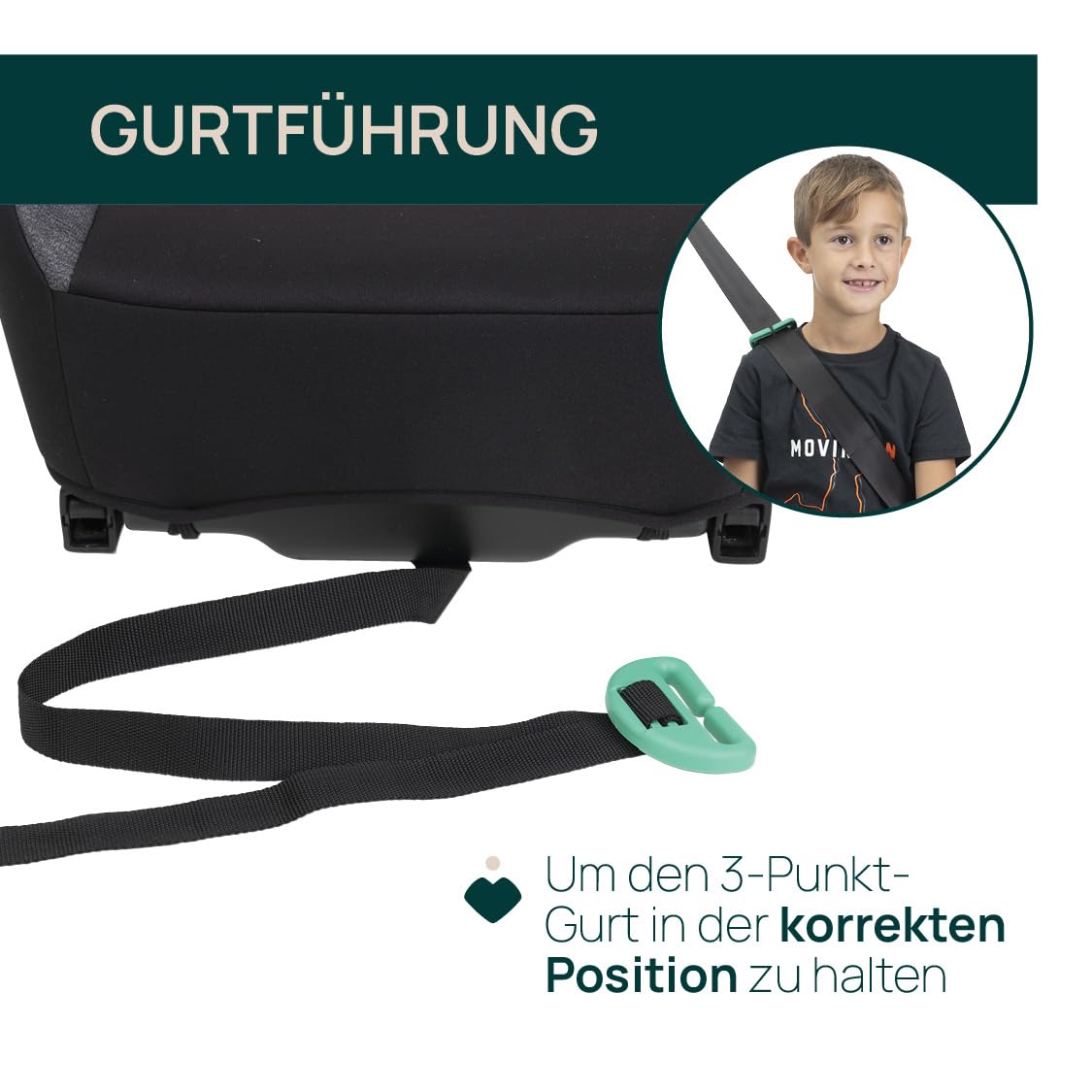 Chicco Quasar Fix i-Size, Kinderautositz 7-12 Jahre (126-150 cm), Gewicht 23-36 kg, Gruppe 3, einfach einzubauen mit Isofix-System, mit gepolsterten Armlehnen und komfortablem Sitz, schwarz