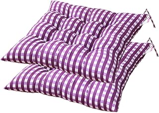 BESPORTBLE 2 Piezas Cojines de Silla de Tela Cojín de Asiento Cuadrado de Poliéster Engrosar Almohadas Silla de Oficina Universal para El Hogar Sofá Piso Almohadilla (Púrpura)