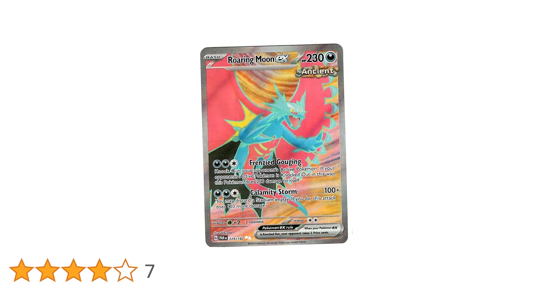 Pokemon - Roaring Moon ex 229/182 - Paradox Rift - Full Art