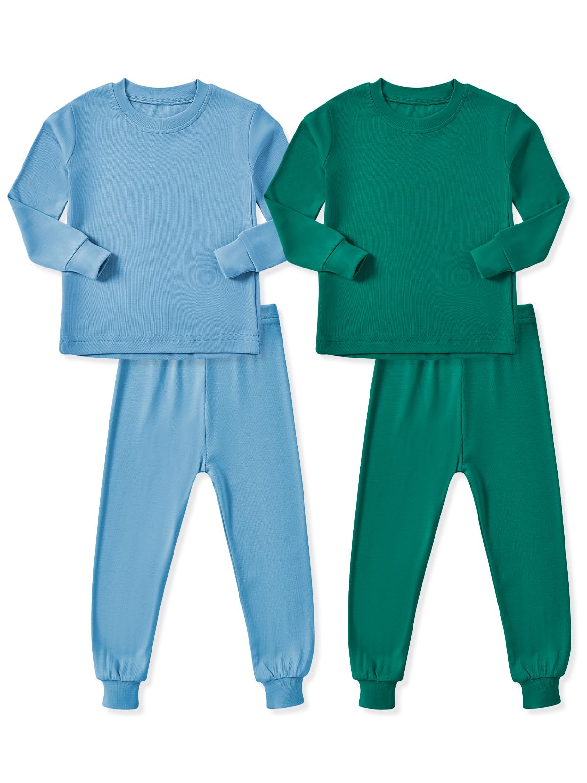 HAPIU Rayon from Bamboo Toddler Pajamas Set, Pjs Baby Kids Girls Boys