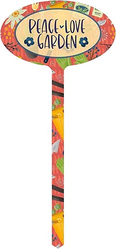 DEXSA Marcador de estacas de aluminio para jardín, 7 x 15 pulgadas, llamativo y colorido, forma única de decorar plantas en macetas o paisajes del