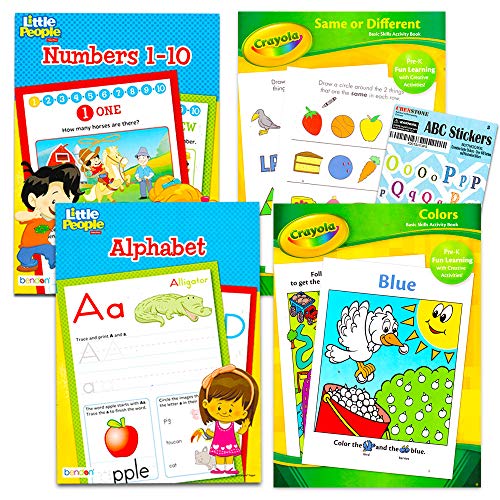 Bendon Fisher Price Preschool Workbooks Set -- 3 Pre-K Workbooks for Toddlers