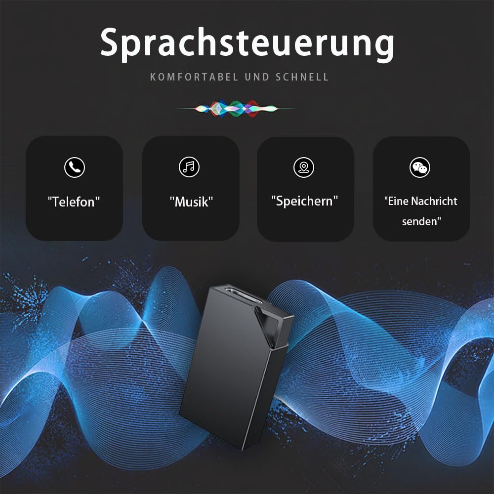 Diktiergerät Mini 64 GB Speicher, Diktiergerät Mini und Sprachaktivierung, Voice Recorder Wiederaufladbar Über USB, Aufnahmegerät Mit Mikrofon, Meetings und Interviews(3 * 2 * 0.6)