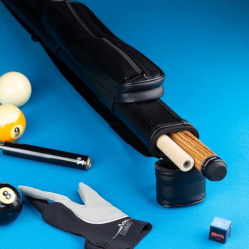 Miniatura 6 de Action ACNP11 - Estuche rectangular de vinilo duro para taco de billar, 1 x 1, estuche para taco de billar, color negro