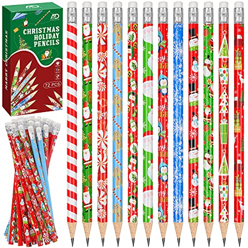 Lápices de Navidad Aodaer 72 piezas con diseño variado miniatura 1
