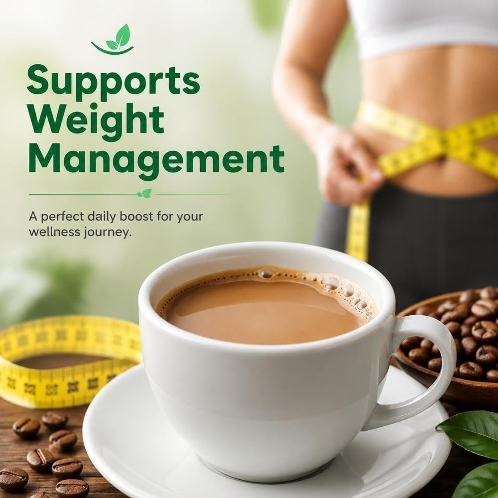 Miscela macinata biologica di supporto immunitario for tè e caffè verde | Caffè energetico equilibrato, vegano, senza glutine, a tostatura media(3pcs)