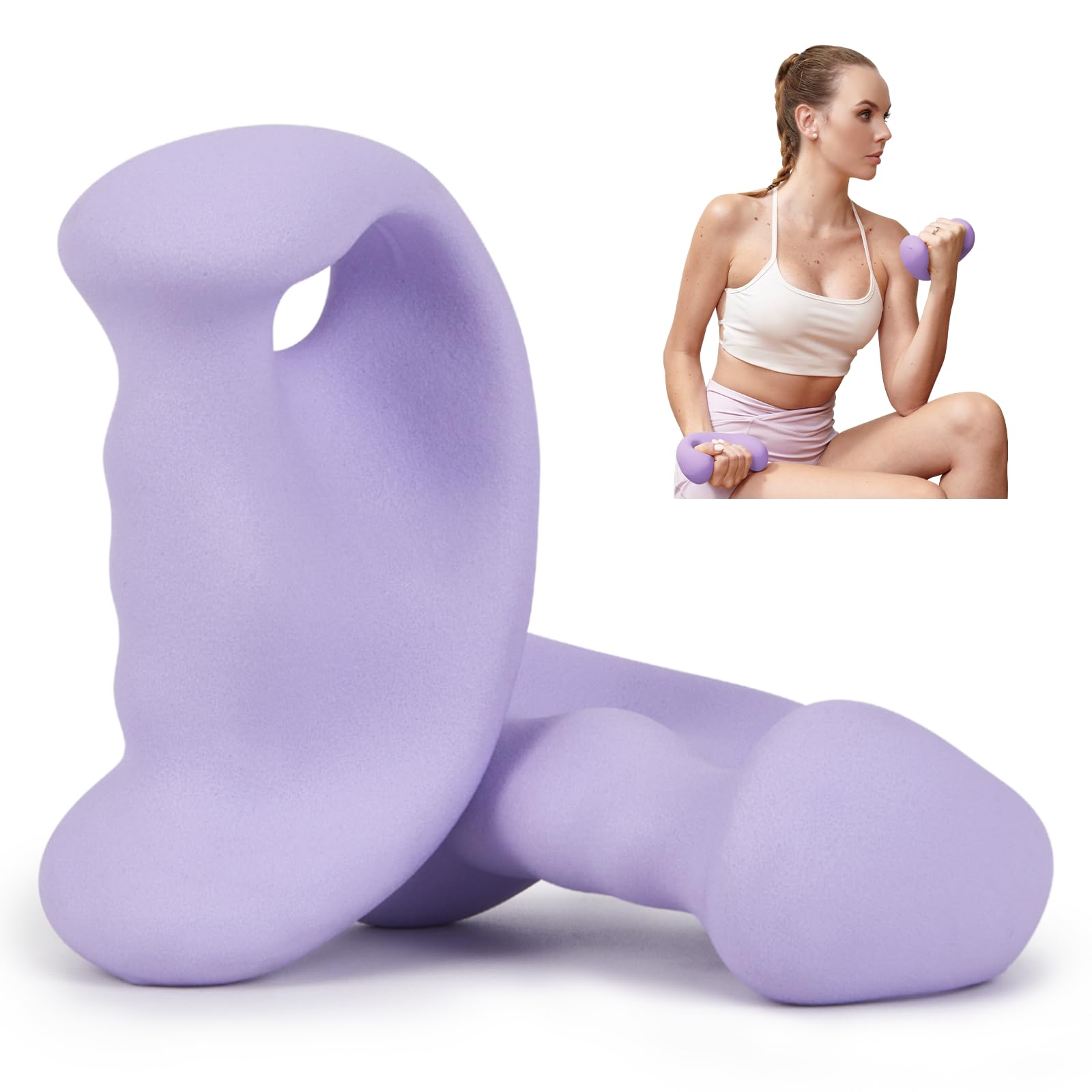 Ergonomic Dumbbells Weights Set-Hand Weights for Women at Home, Ear Dumbbells Weights for Pilates, Yoga, Jogging,Strength Training